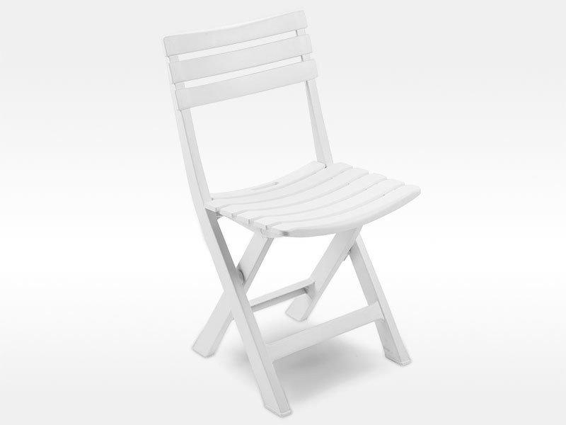 Zahradní skládací židle FOLDI 4 ks — bílá