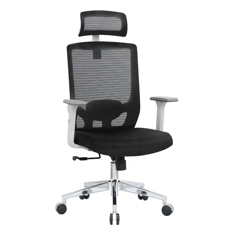 Kancelářská ergonomická židle HELIA — černá / bílá